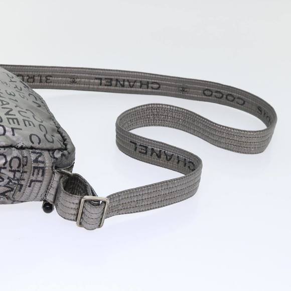 CHANEL Unlimited Shoulder Bag Nylon Silver CC Auth bs7961 - Picture 9 of 16